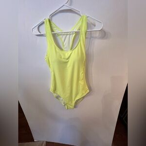 NICOLE MILLER STUDIO ONE PIECE RACER BACK YELLOW SWIM SUIT SIZE  MEDIUM  NWT